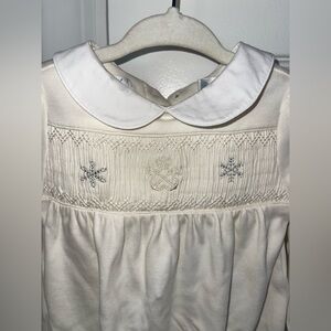 RALPH LAUREN Baby Girl's Organic Cotton Snowflake Coverall - Size 6 Months -NEW